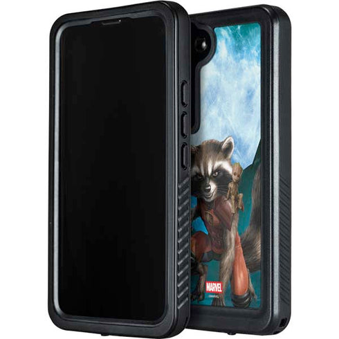 Marvel Rocket and Baby Groot Cosmic Bond Galaxy S24 Waterproof Case